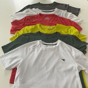 Set of 7 Men’s athletic tees: Nike, Diadora, Under Armour-  $40 for all 7
